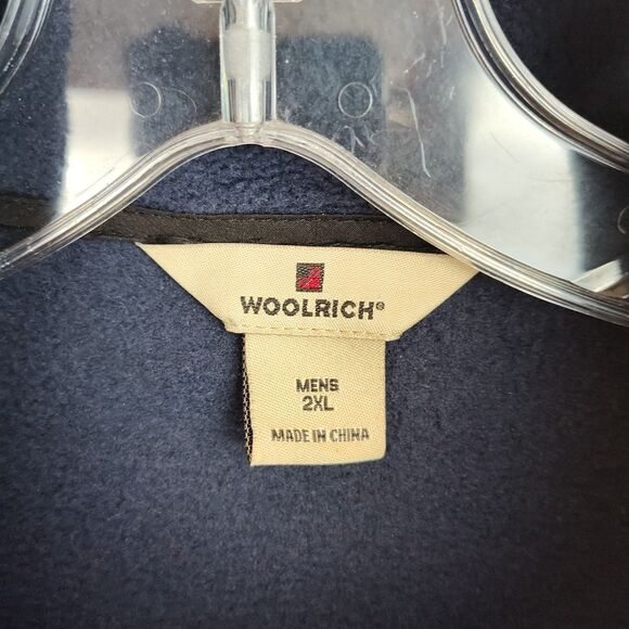 Woolrich Fleece Vest Men's Size 2XL Navy Full-Zip - Picture 6 of 8